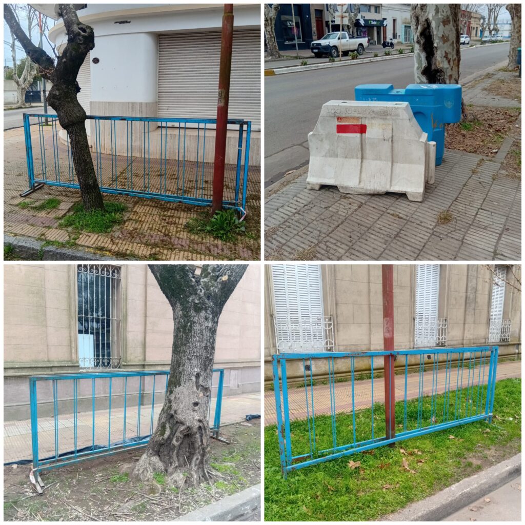 Trasladaron las primeras vallas ante un eventual festejo este domingo