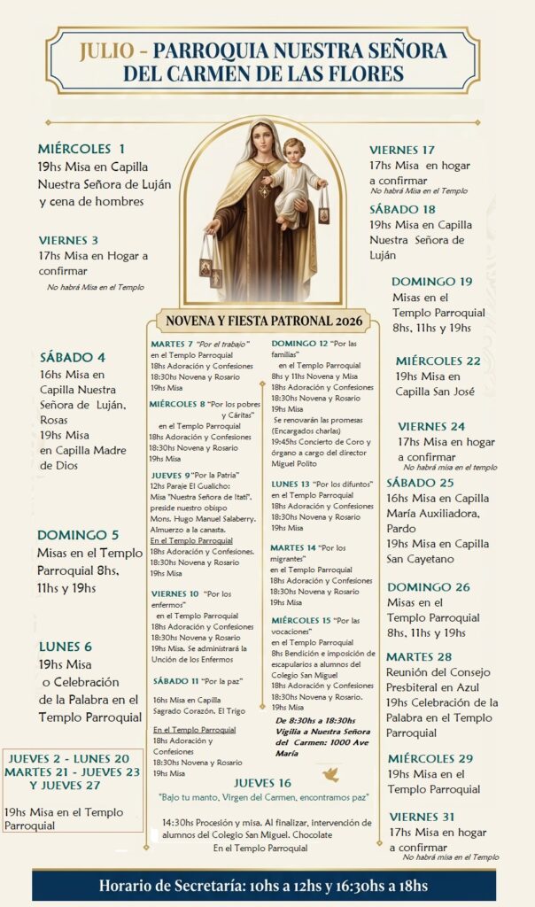 Fiestas Patronales: comienza la Novena a la Virgen del Carmen