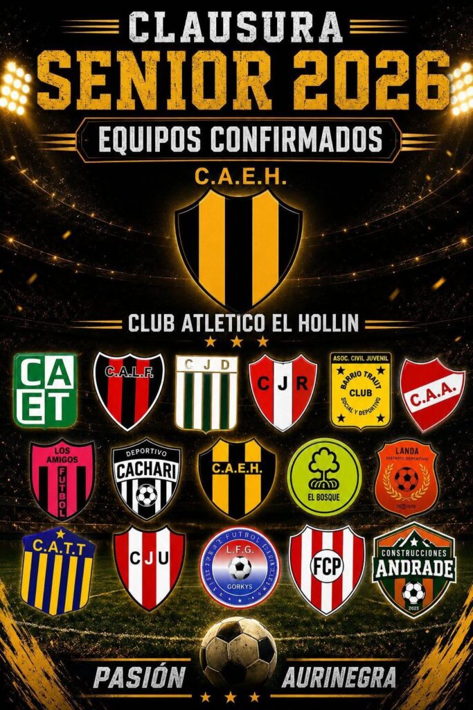 Fútbol Senior: el domingo 9 de agosto arranca el Torneo Clausura