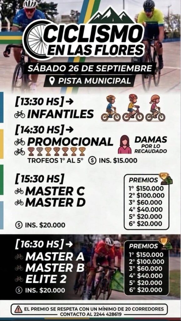 Ciclismo: nueva competencia este sábado en la pista municipal