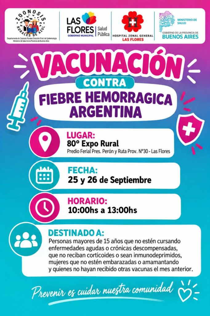 Campaña de Vacunación contra la Fiebre Hemorrágica Argentina en la Exposición Rural
