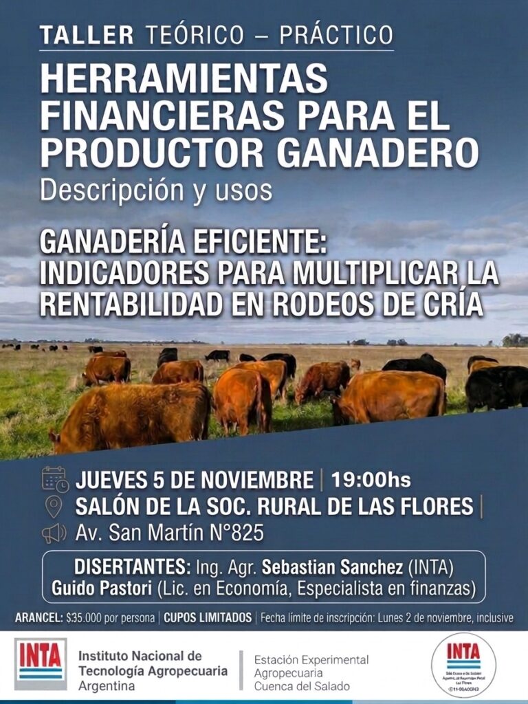 Importante Taller Teórico-Práctico organizado por INTA Las Flores