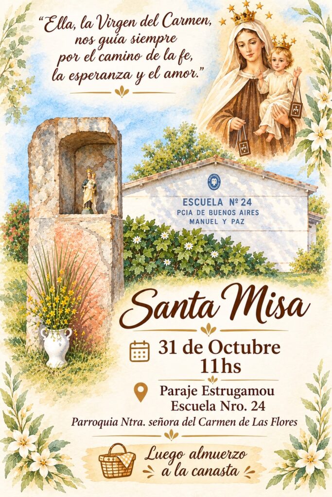 Misa en Paraje Estrugamou el próximo sábado